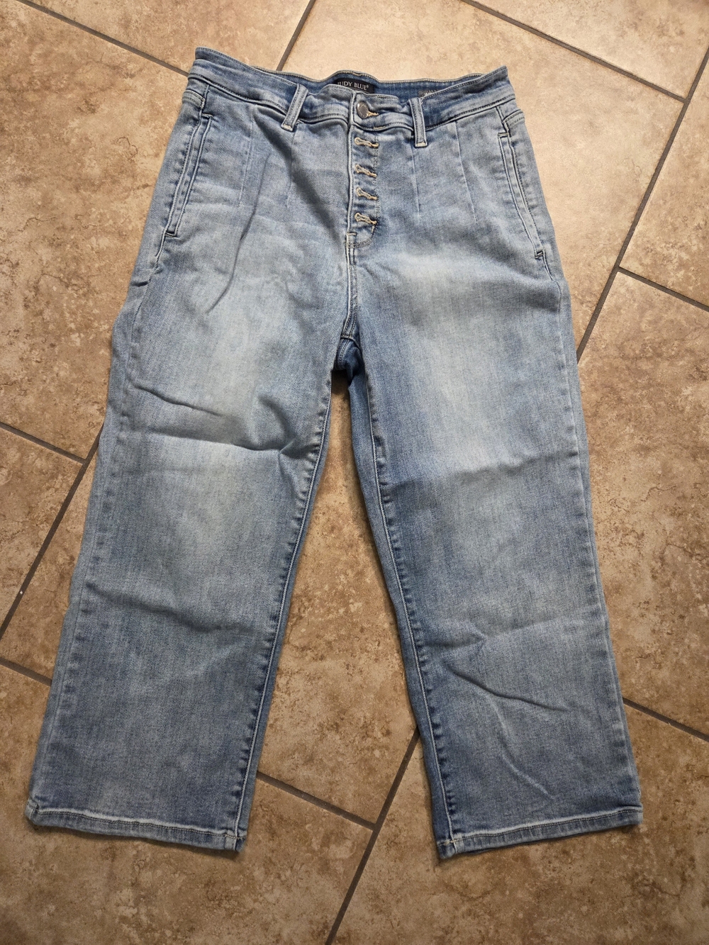 Judy Blue Light Blue High-Rise Wide Leg Jeans